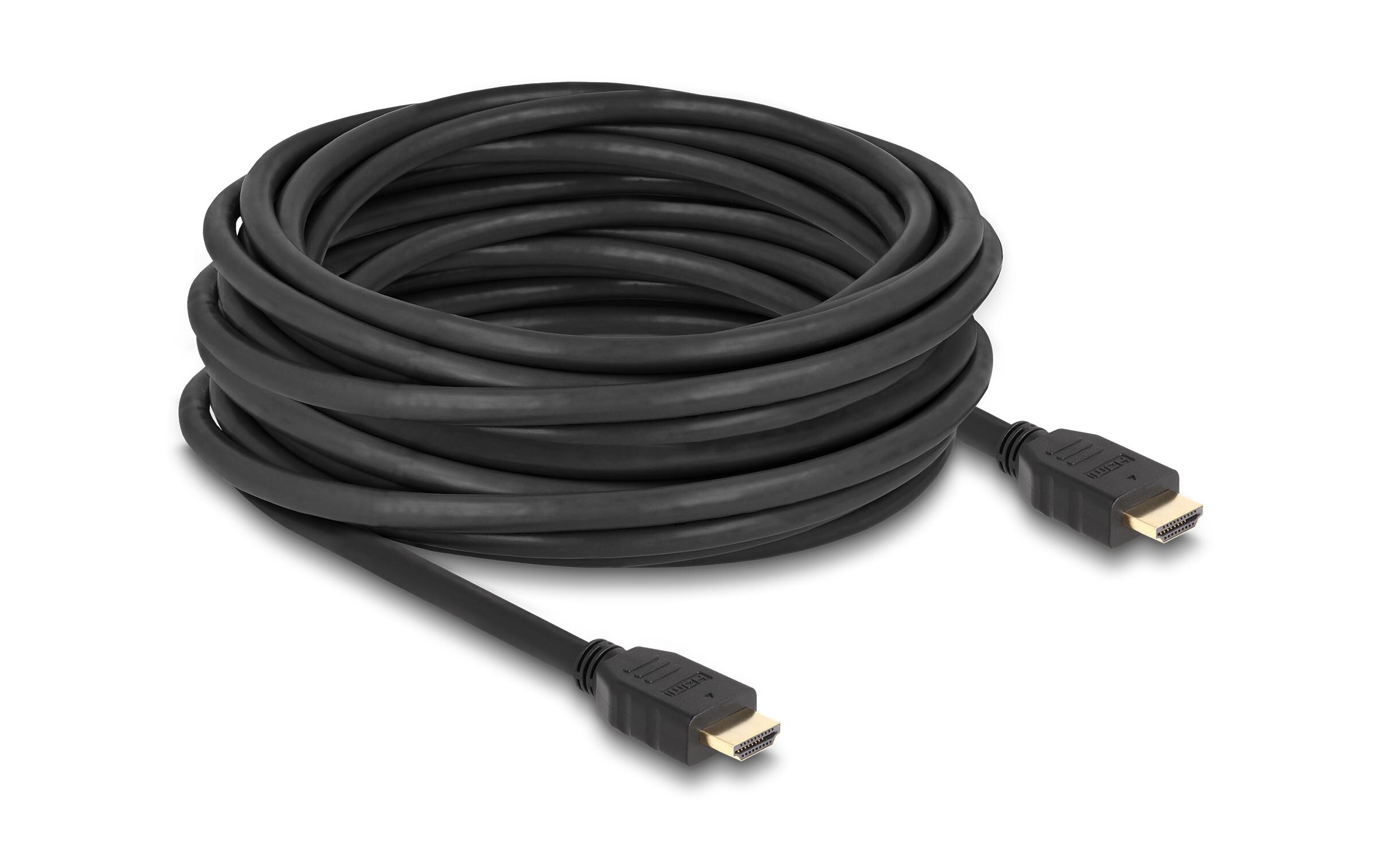 Kabel 8K 60Hz HDMI - HDMI, 10 mDelock High Speed HDMI Kabel 48 Gbps 8K 60 Hz schwarz 10 m