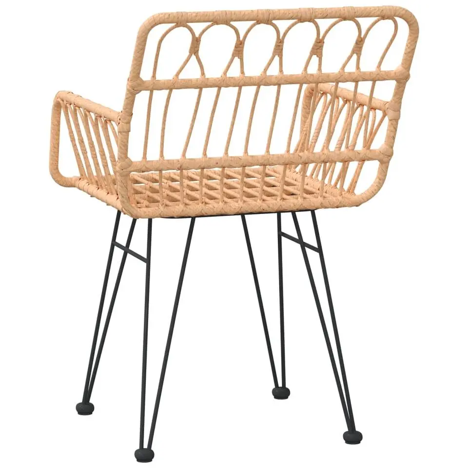 vidaXL - Tuinstoelen - Bruin - Staal - 2 stuks - Met armleuning - 56x64x80 cm