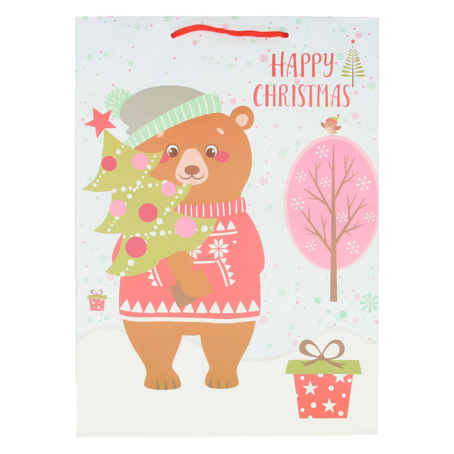 Geschenktas Kerst Egeltje, 34cm