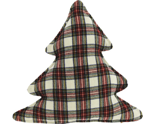 Kussen Check boom rood groen 50x50 cm