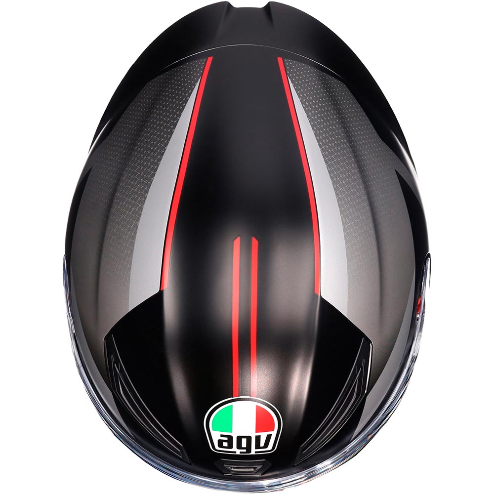 AGV - Casque K1 S Lap Noir Mat / Gris / Rouge