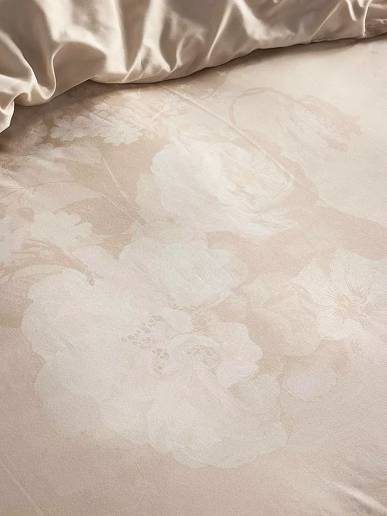 ESSENZA Satin Bettwäsche FLOOR 70x90cm/140x200cm Oyster hellgrau