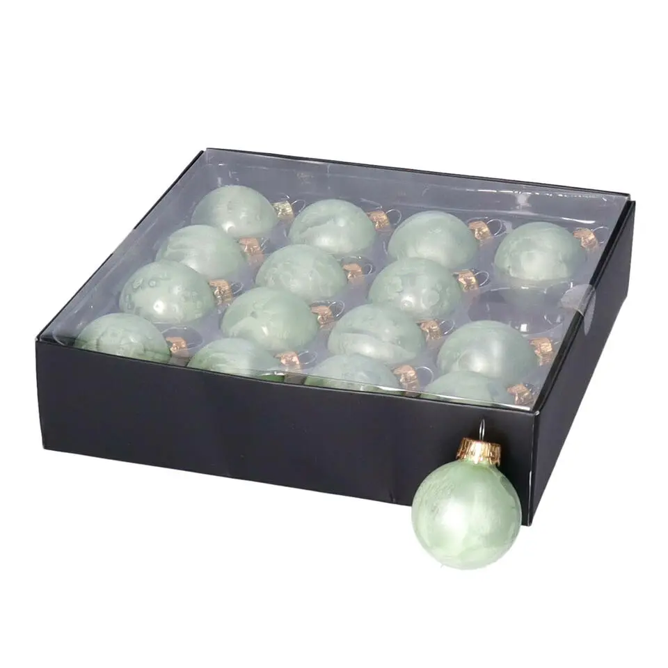 Othmar Decorations Kerstballen - 16x -4 cm - groen -glas
