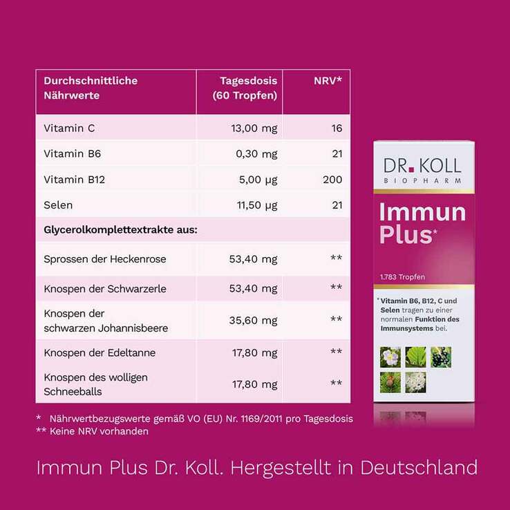 Immun Plus Dr. Koll Gemmo Komplex Vit.B6 B12 Selen, 50 ml