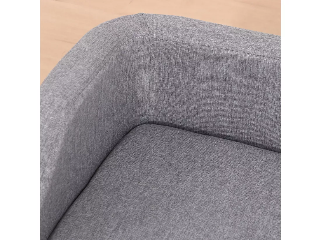 Canapé chien lit pour chien design scandinave déhoussable dim. 75L x 55l x 39H cm pieds bois tissu polyester gris