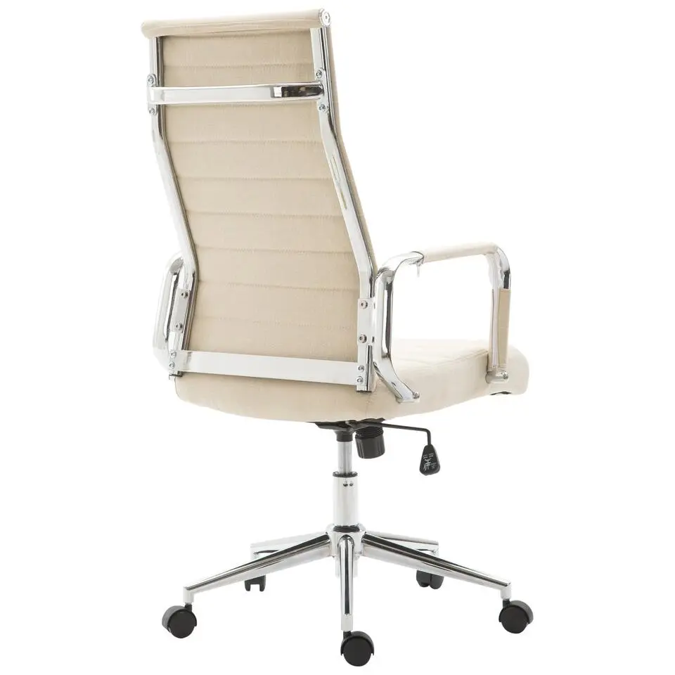 CLP Bureaustoel Kolumbus chroom Frame - Stof - creme