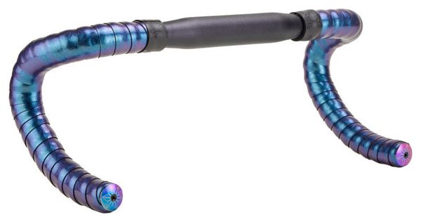Ruban de Cintre Supacaz Bling Tape Oil Slick avec Bouchons Violet