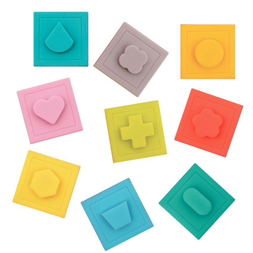 Cubes emboitables souples x 9 - Ecru