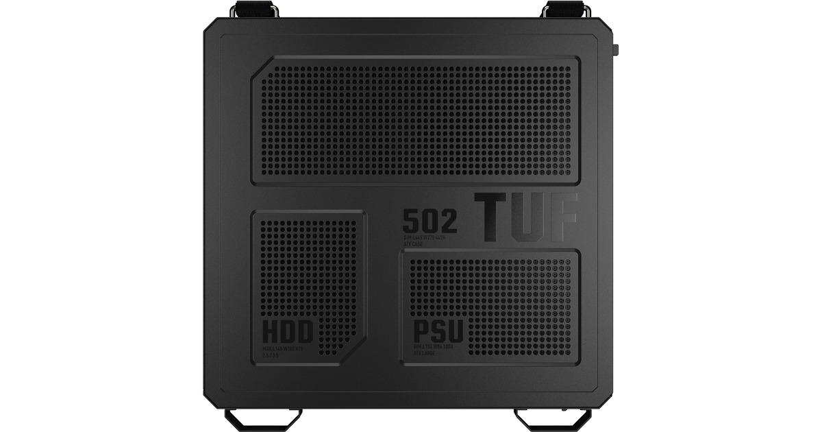 ASUSTUF Gaming GT502 Horizon ARGB midi tower behuizing  (Zwart | 3x USB-A | 1x USB-C | Tempered Glass)