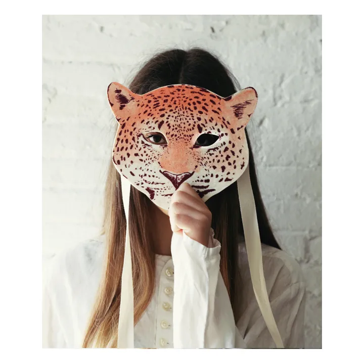 Frida's Tierchen Masque en feutre Léopard | Orange