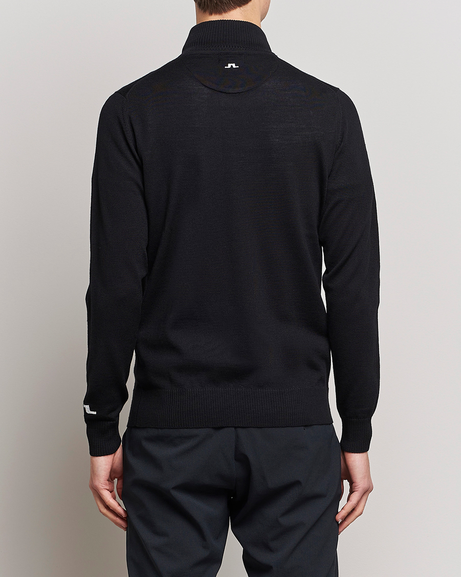 J.Lindeberg Kian Tour Merino Half Zip Black
