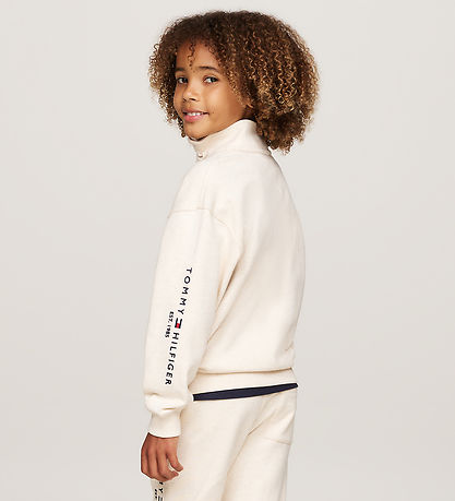 Tommy Hilfiger Sweatshirt - Essential Half Zip - Calico Heather