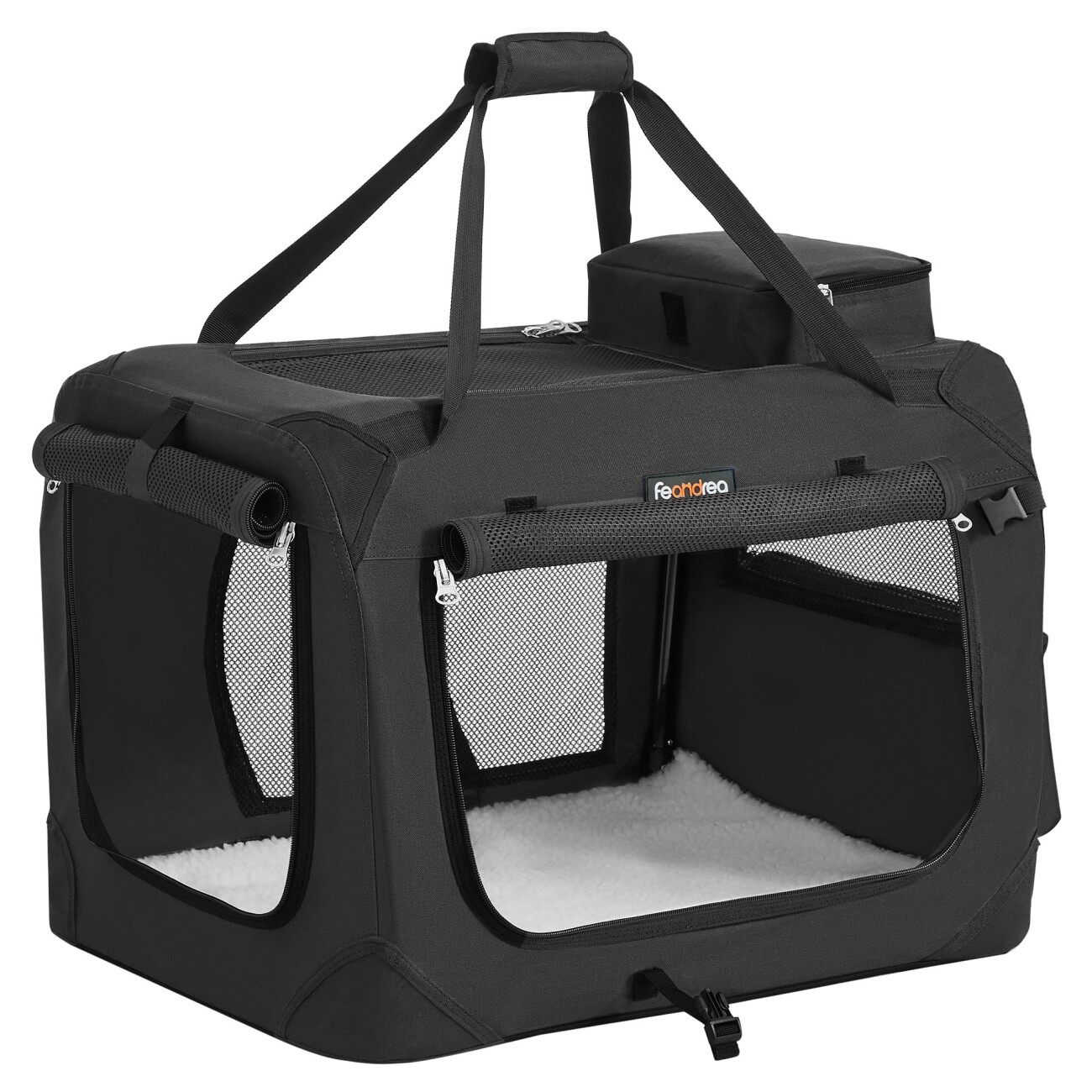 FEANDREA S-XXXL Transportbox Oxford-Gewebe schwarz 50 cm, 35 cm, 35 cm