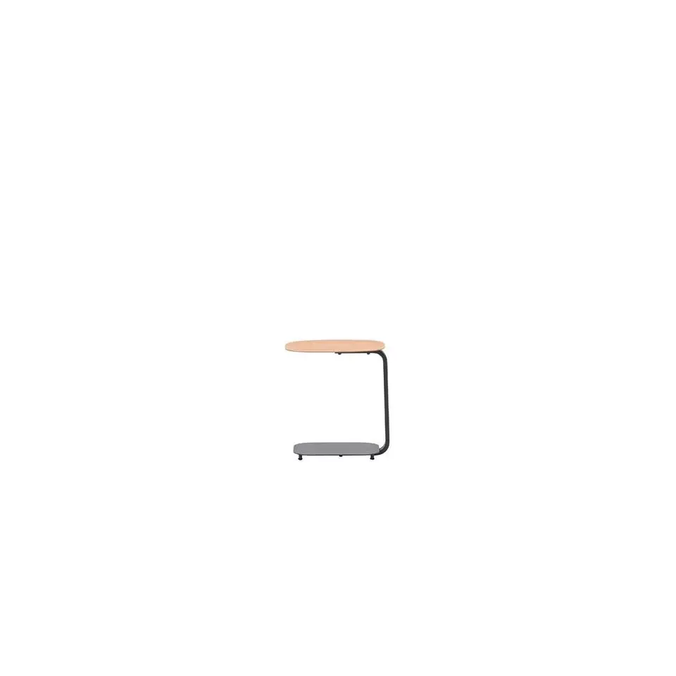 Lucca laptop tafel - 45x30xH51cm - carbon black - light teaklook
