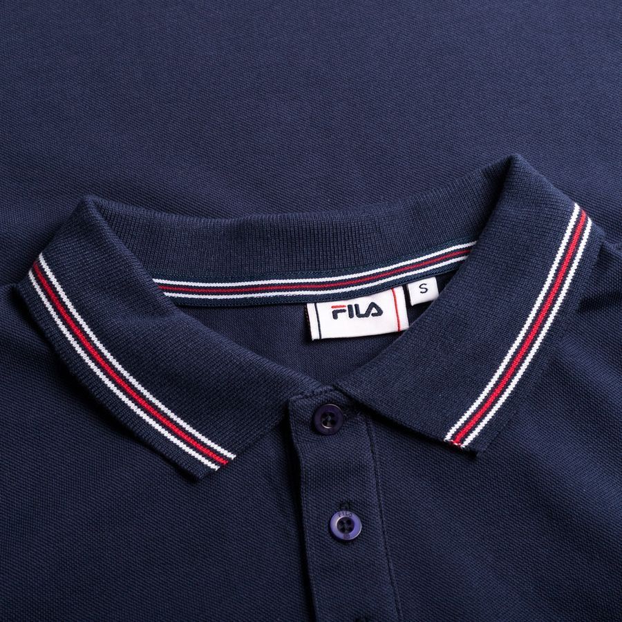 FILA Polo Matcho - Bleu Marine/Blanc