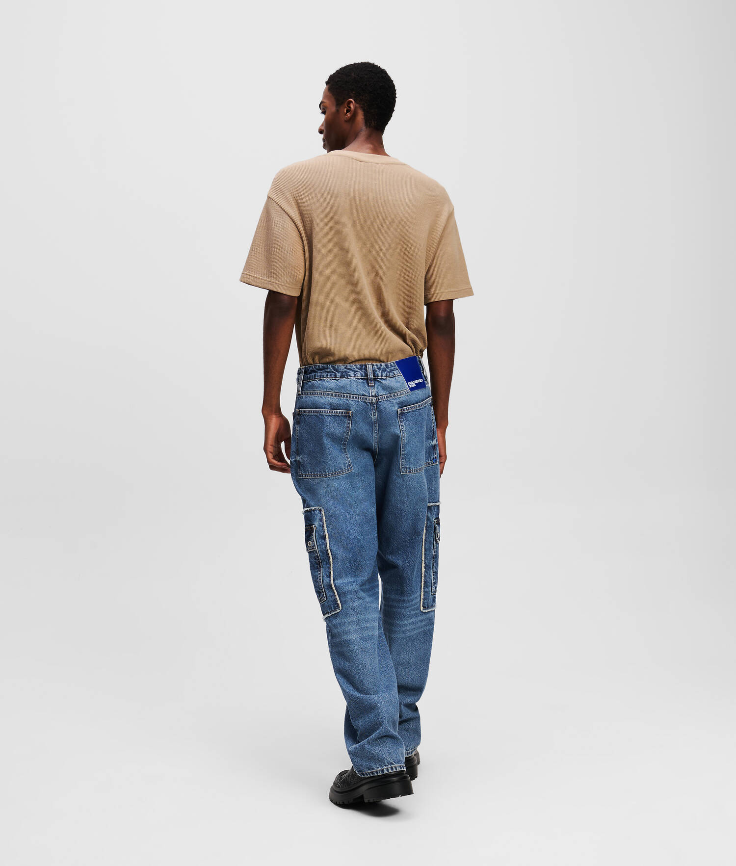 JEAN DÉCONTRACTÉ STYLE UTILITAIRE - Bleu moyen lavé teinté