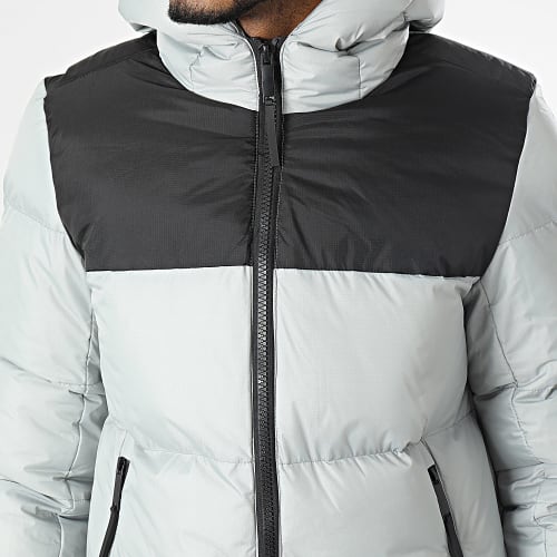 Doudoune Capuche Longue Gris