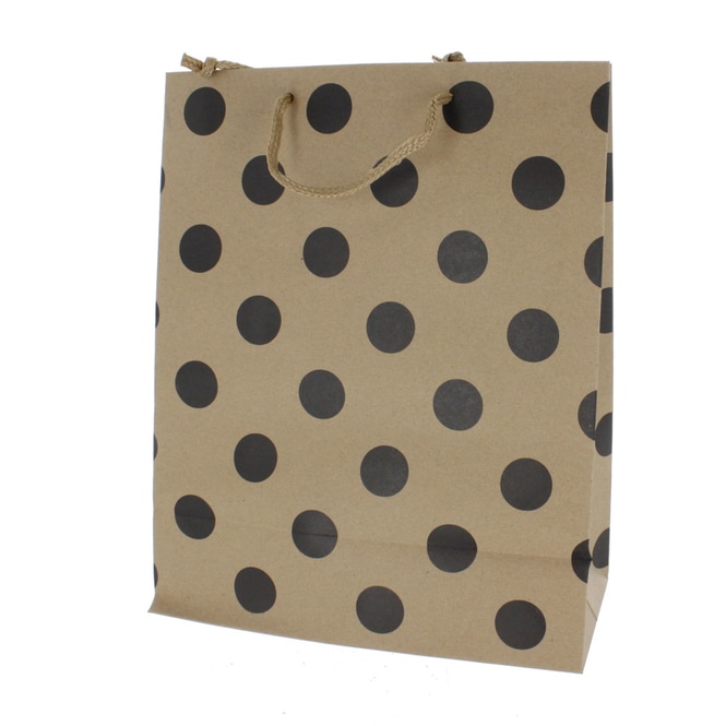 Geschenktasche Punkte - ca. 26 x 12,5 x 32 cm