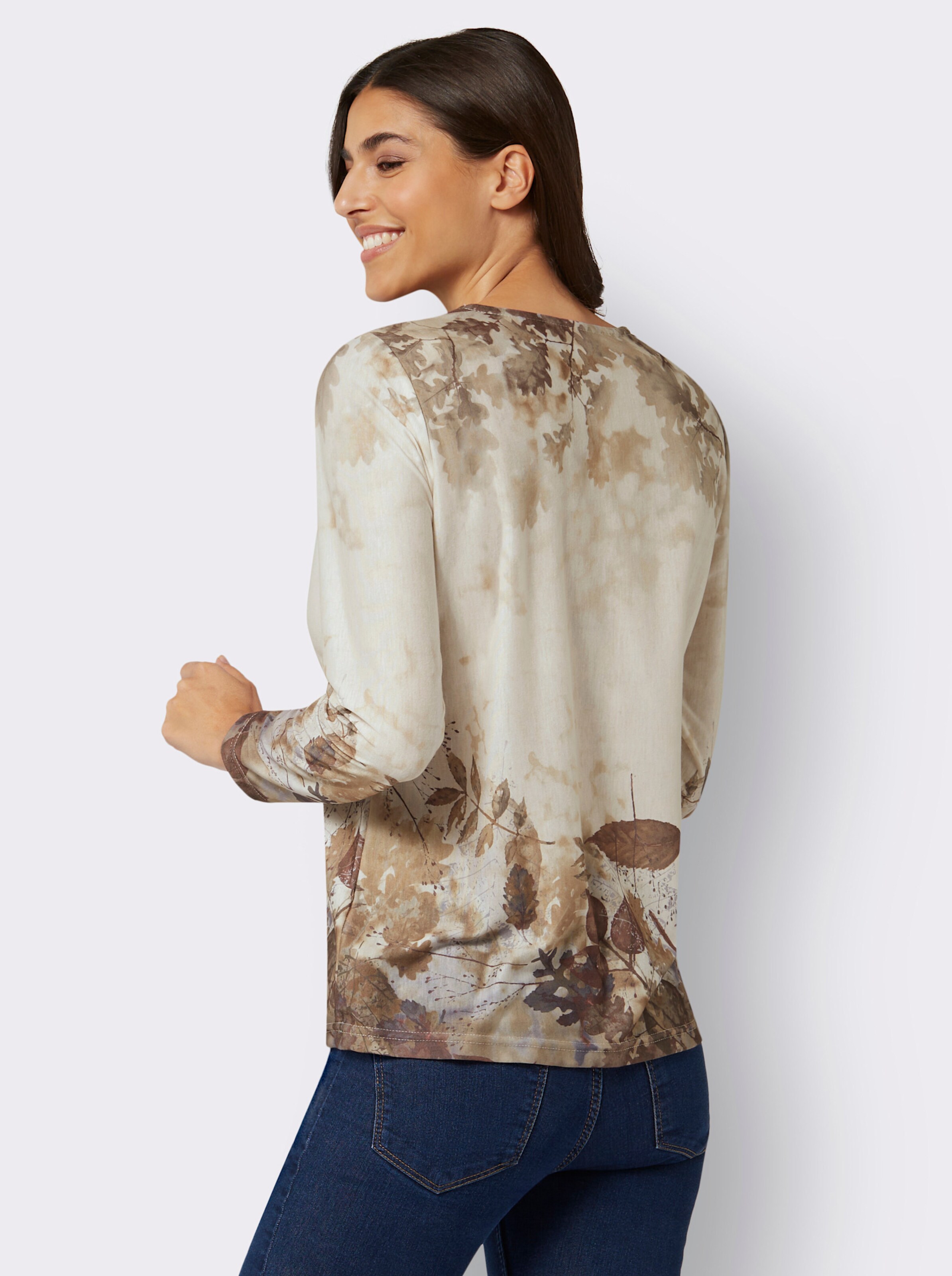Langarmshirt mit Bordürendruck