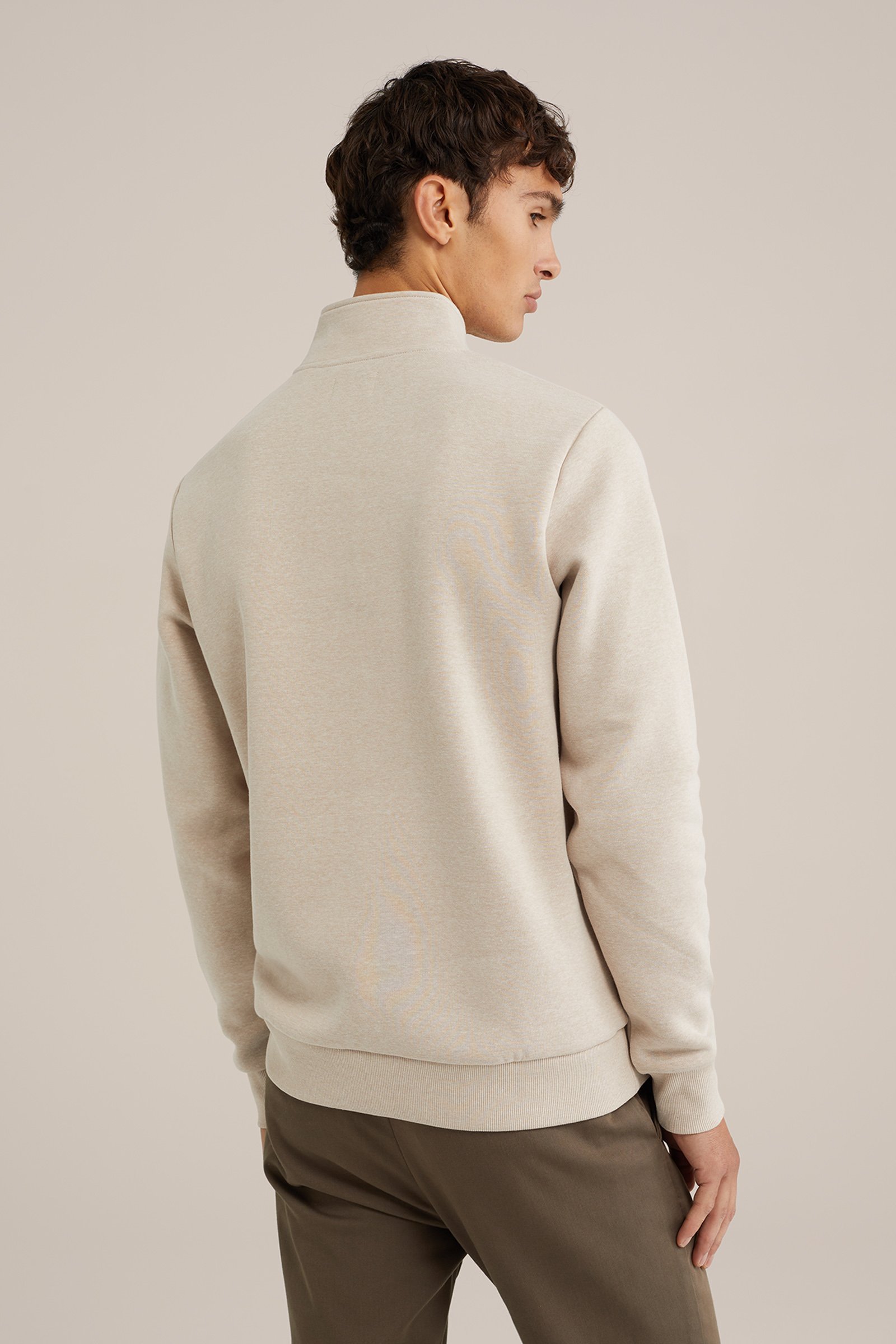 sweater met rits WE Fashion Beige