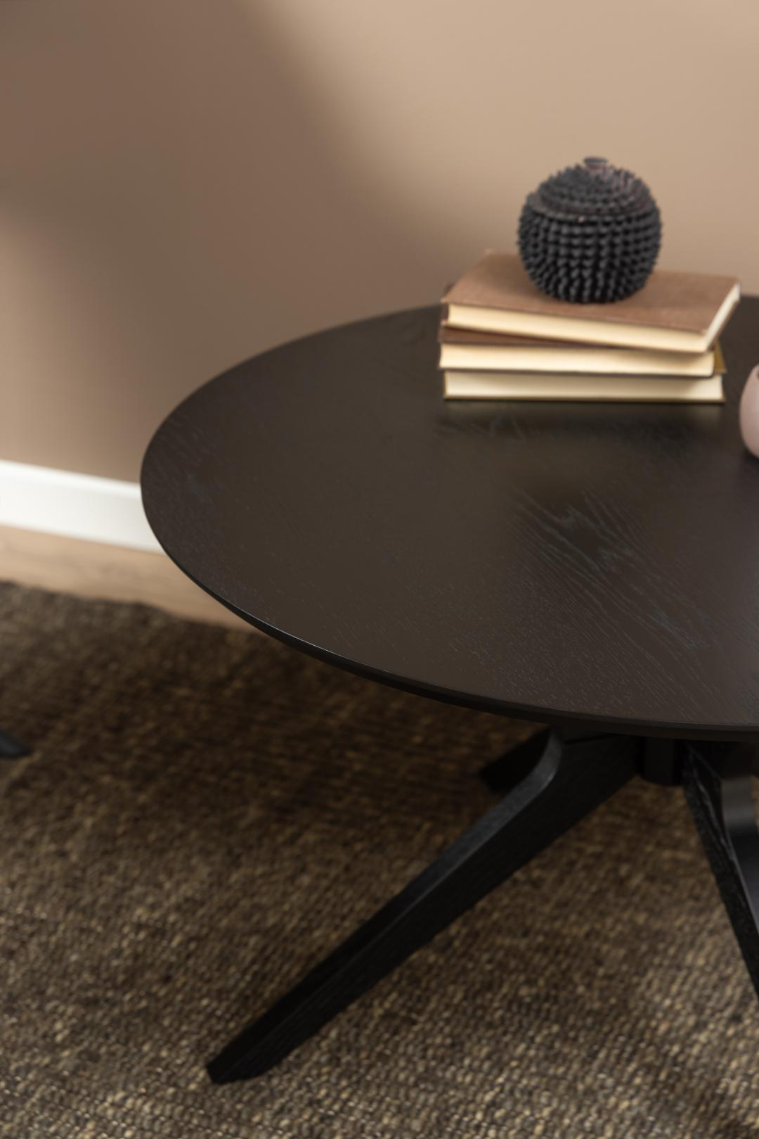 Glasgow Salontafel - Ø80 cm - Zwart