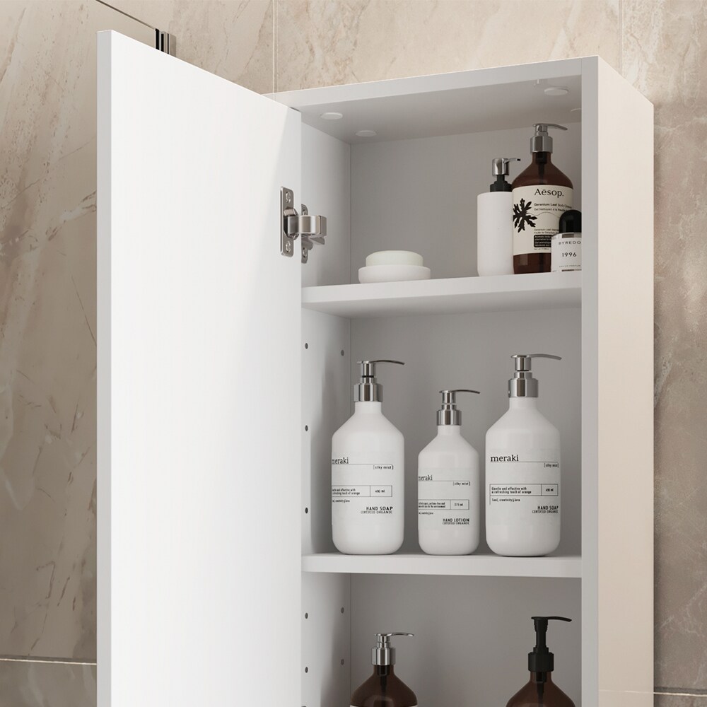 Vicco Hängeschrank Detmold Weiß Eiche 82 x 35 cm mit Tür
