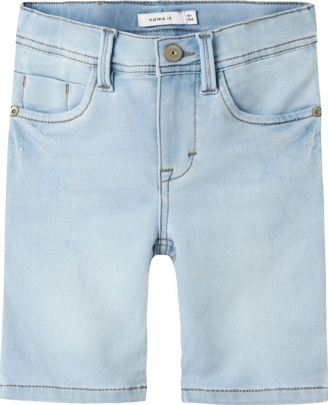 Light Blue Denim - Korte Broek - Riemlussen - Slim Fit