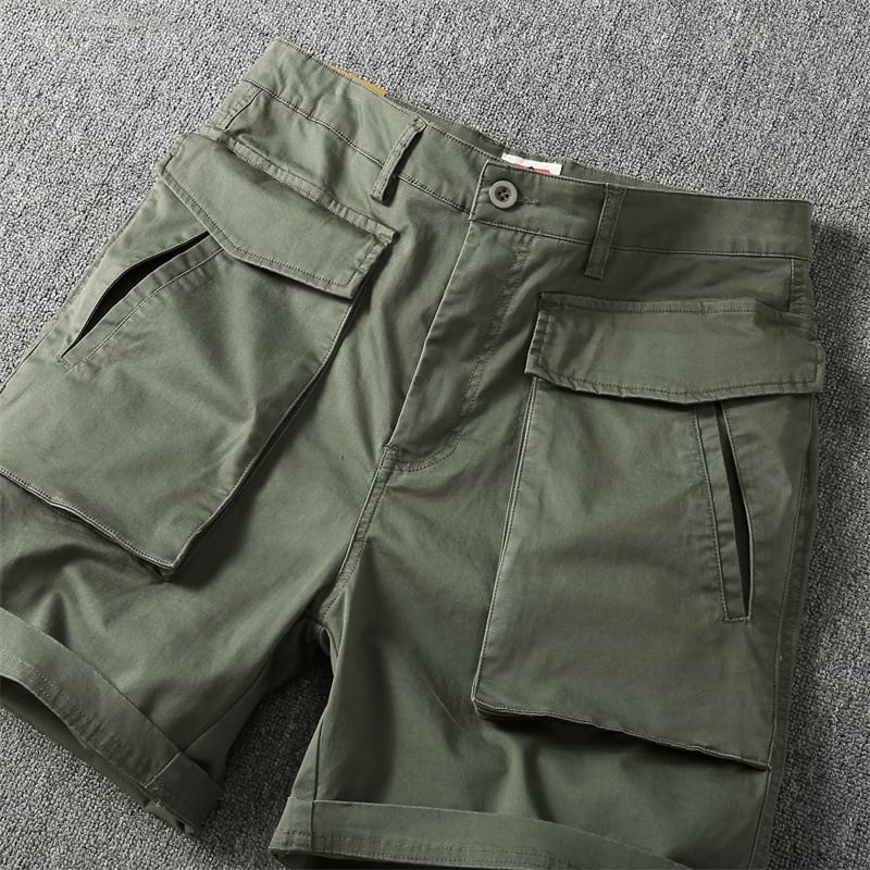 WidoWilder - Cargoshorts met wijde pijpen en effen taille