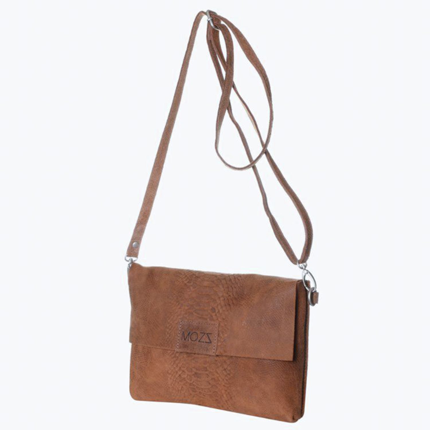 Mozz Luieretui Crossbody Suede snake cognac