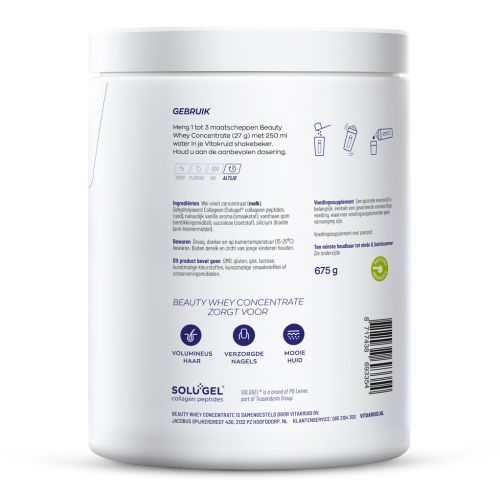 Vitakruid Beauty Whey Protein Met 5 Gr Collageen Solugel® (675 gr)