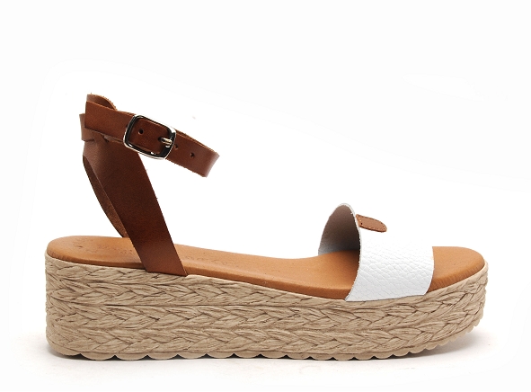 Eva frutos nu pieds talons femme 752 blanc