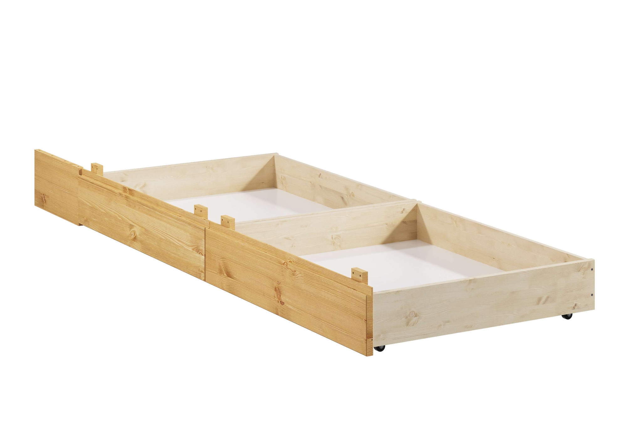 Home affaire Bettschubkasten »Luven« 2 Stk. tlg. aus massiver Kiefer, 2 Stück, passen perfekt unter das Bett Luven