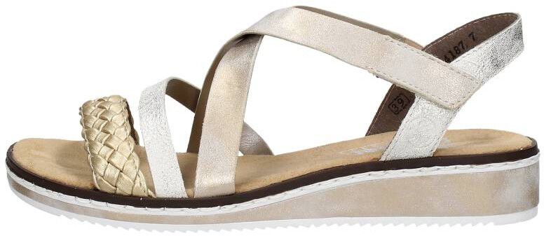 Rieker Sandalen Plat goudkleur