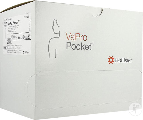 Hollister VaPro Pocket Sonde Hydrophile CH12 40cm Homme 30 Pièces (70124)