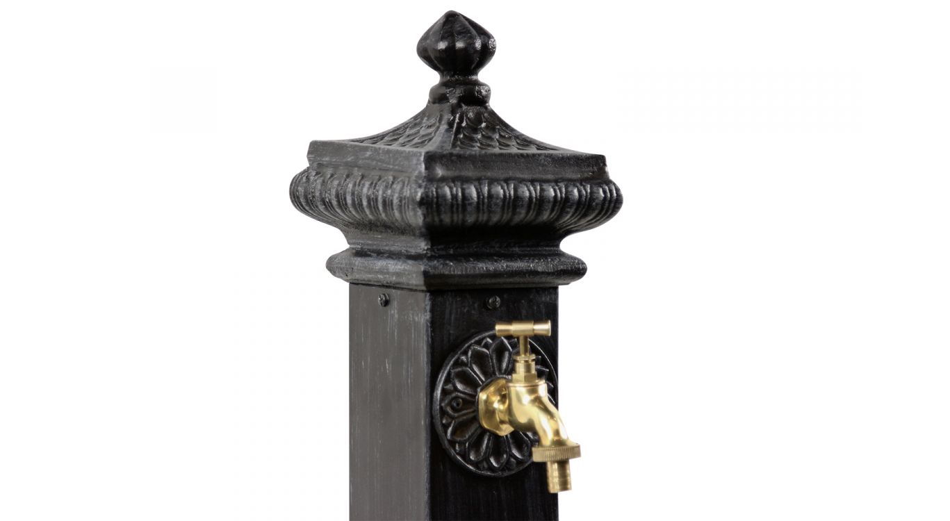 Fontaine de jardin aluminium-métal gris 29x33x76cm