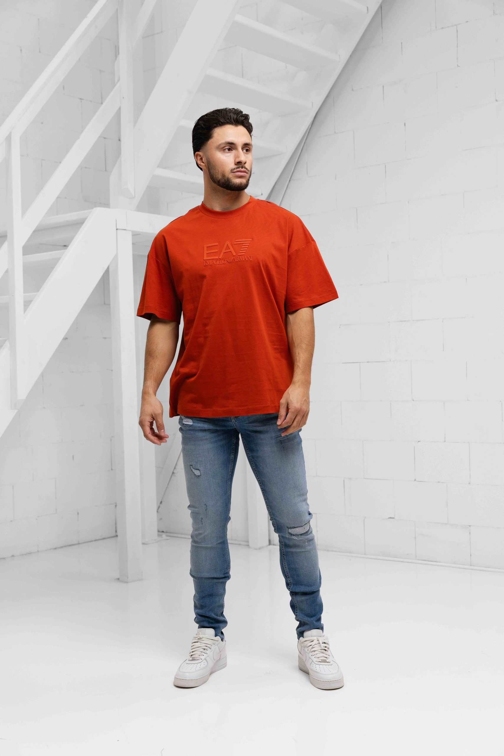 EA7 Emporio Armani 7M000226 T-Shirt Heren Oranje
