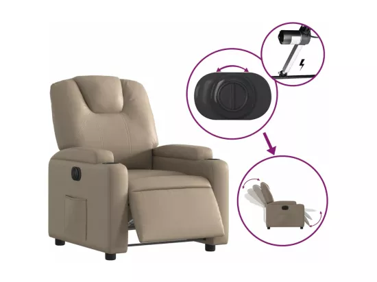 Fauteuil inclinable électrique Cappuccino Similicuir