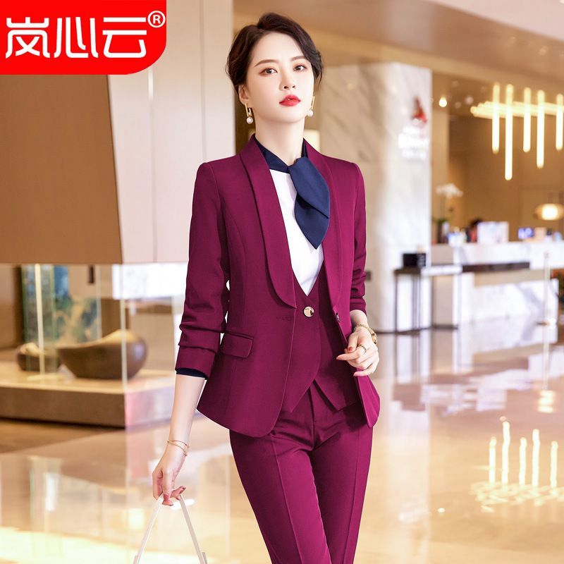 Skyheart - Effen blazer / Vest met één knoop / Broek / Rok / Blouse