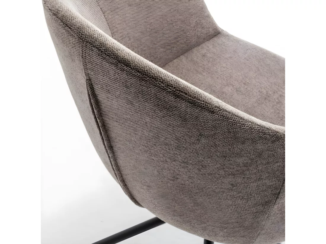 Kooij - Chaise de bureau en tissu et métal - Taupe