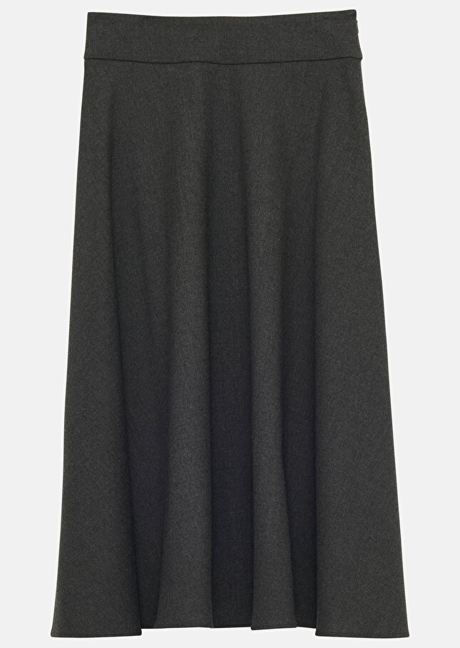 Jupe Jeannettegrise en flanelle