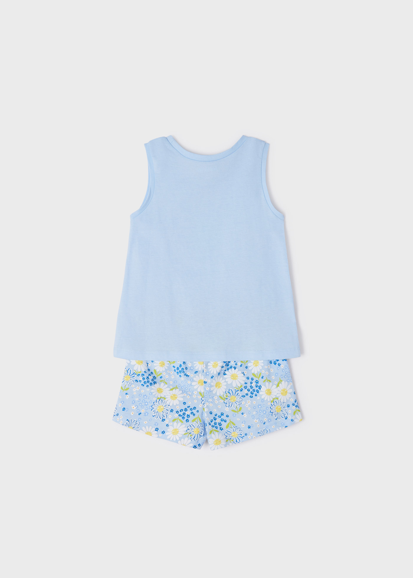 Pijama sem mangas de algodão sustentável para meninas