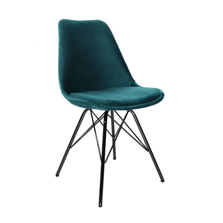 Kick collection - Stoel Velvet - Blauw