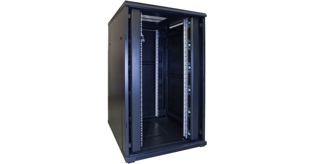 DSI27U serverkast met glazen deur - DS8027 server rack  (Zwart, 800 x 1000 x 1400mm)