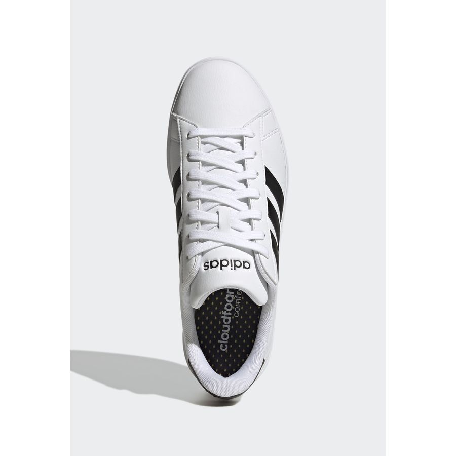 adidas Chaussures Court Cloudfoam Comfort - Blanc/Noir