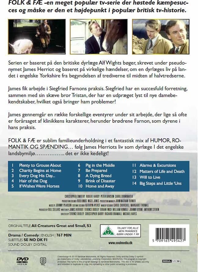Folk Og Fæ / All Creatures Great And Small - Sæson 3 - DVD