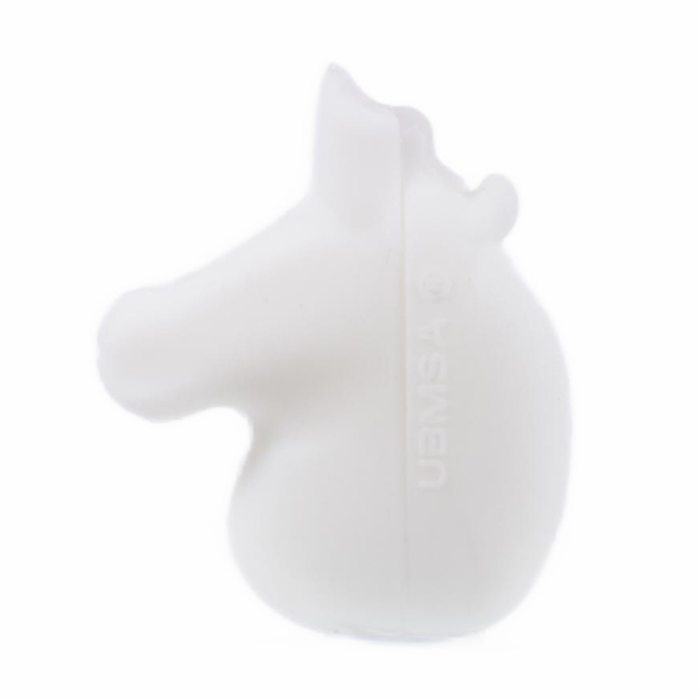 USB C / Lightning Kabel Bruchschutz / Halter / Kabelbeisser Einhorn - Weiss