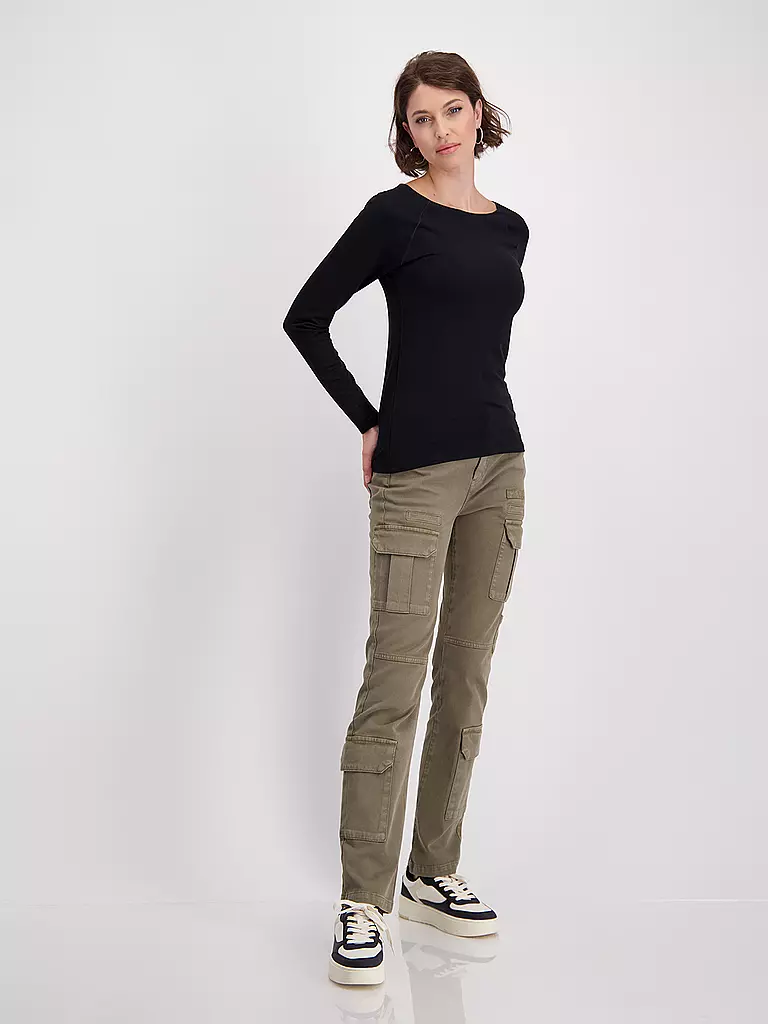 MONARI Langarmshirt schwarz