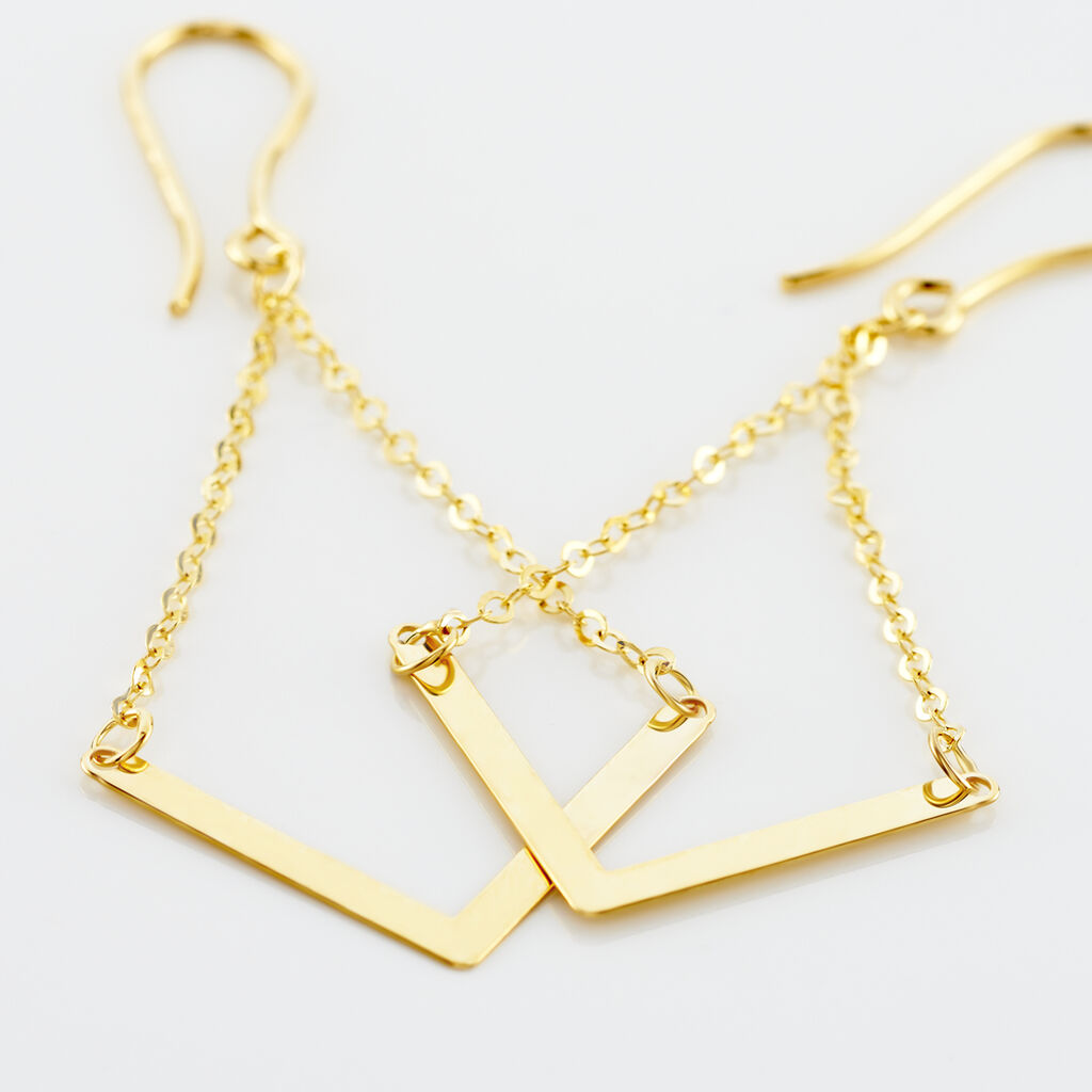 Boucles D'oreilles Pendantes Ella Or Jaune