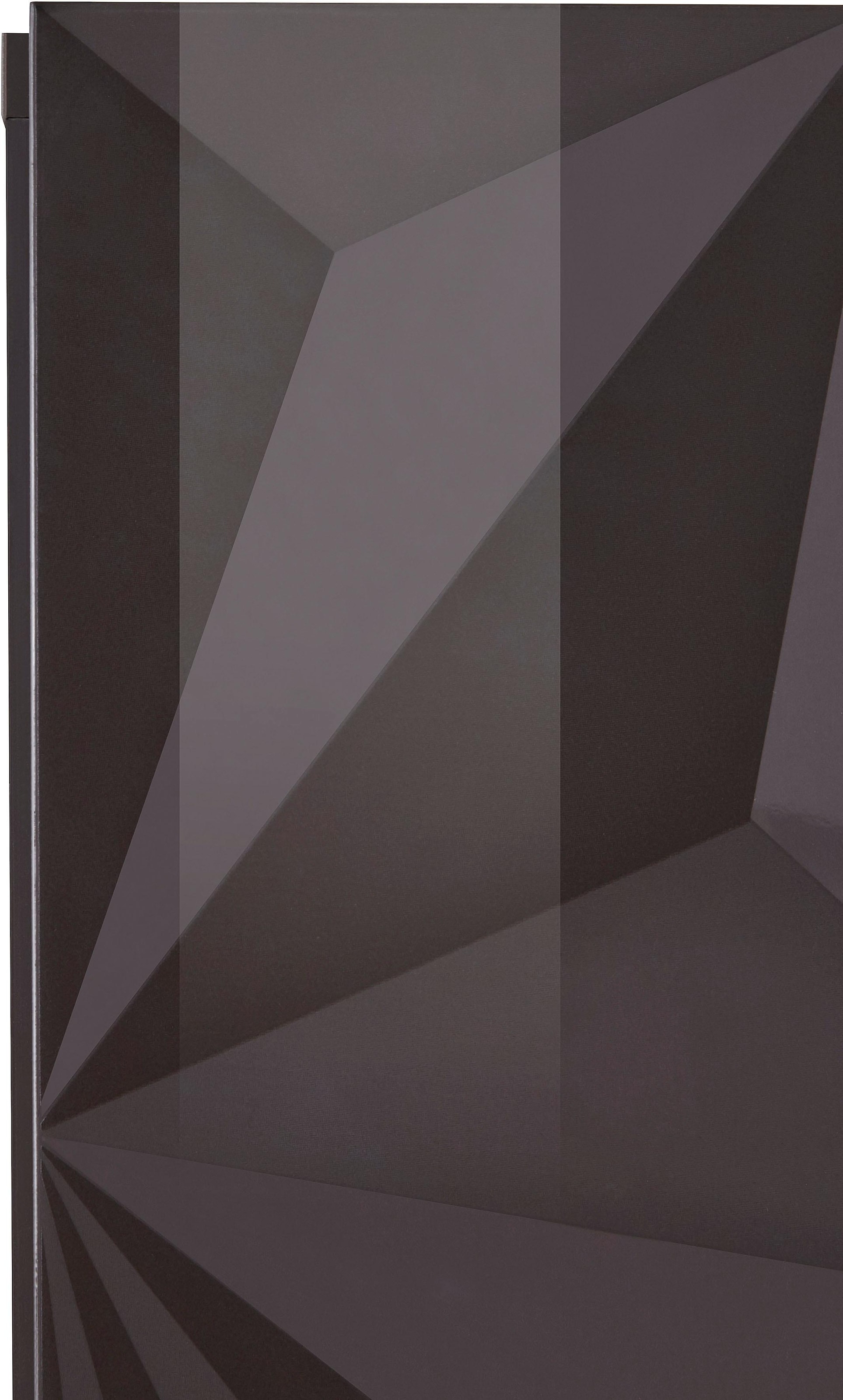 INOSIGN Highboard »Prisma Höhe 111 cm, Breite 121 cm, Kommode 2 Türen, Hochkommode« Front mit elegantem Siebdruck, grifflos, viel Stauraum
