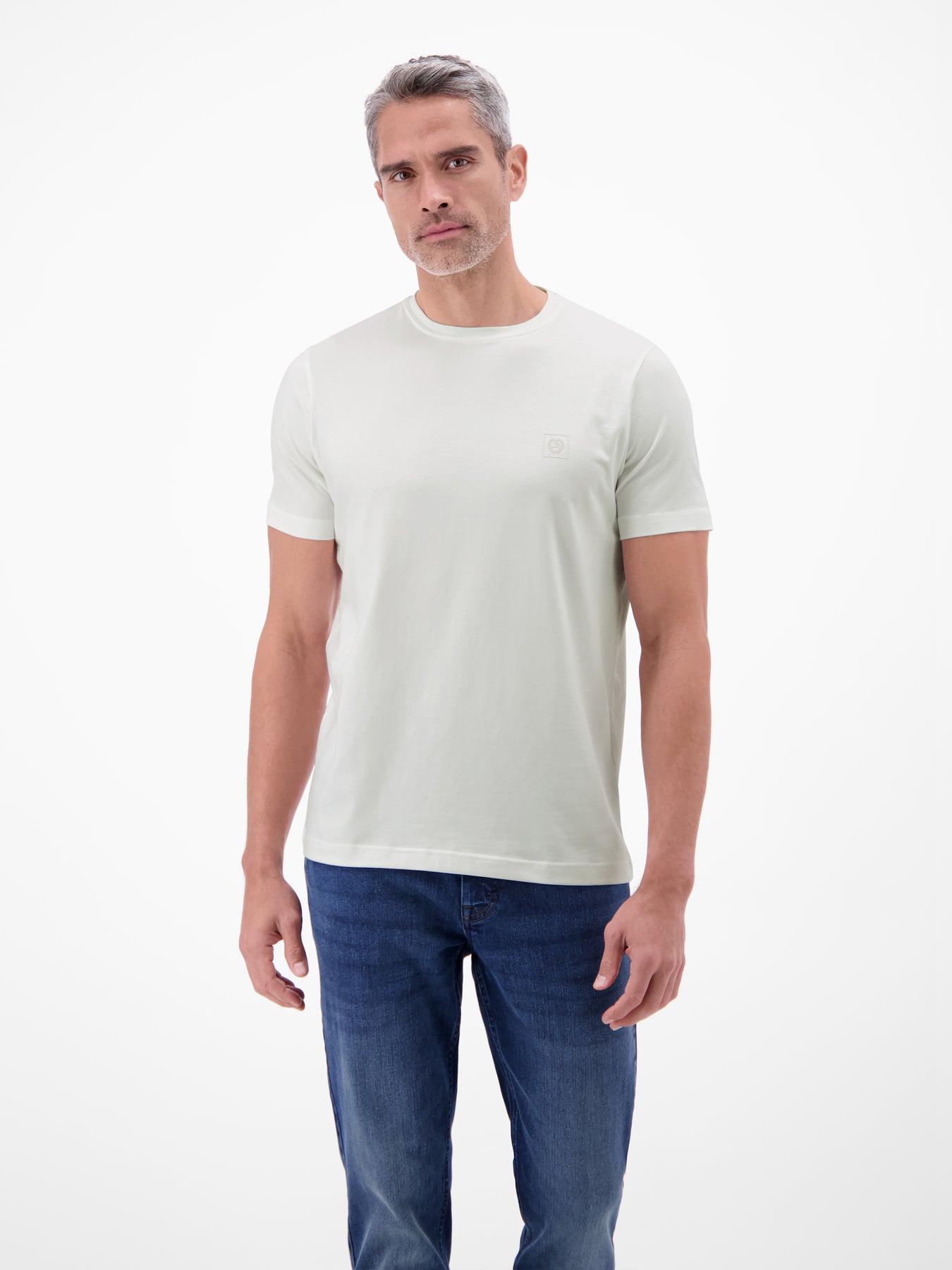 Basic T-Shirt mit LERROS Logo-Print